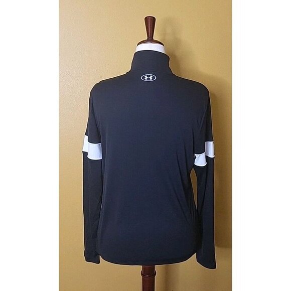 Under Armour University St Thomas Zip Up Black Women Large 1/4 Zip AntiOdor SPF - Picture 2 of 12